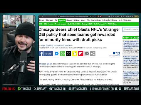 NFL Goes WOKE, Chicago bears SLAMS Racist DEI Policy Letting Black People Get EXTRA DRAFT Picks