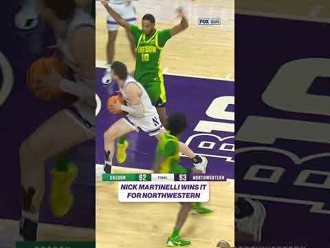 Nick Martinelli wins it for Northwestern 😤 #basketball #northwestern #cbb
