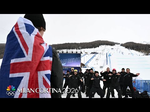 Kiwi Harrington welcomes haka dance after ski slopestyle bronze | Winter Olympics 2026 | NBC Sports