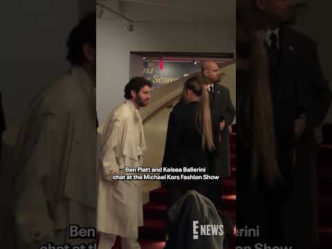 Ben Platt and Kelsea Ballerini catch up at the Michael Kors New York Fashion Week show.