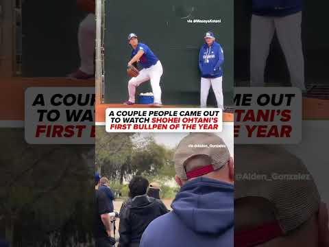 Shohei Ohtani draws a crowd ๐ #mlb #dodgers