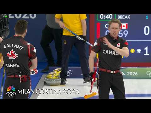Tempers flare after rule argument in Canada-Sweden curling match | Winter Olympics 2026 | NBC Sports
