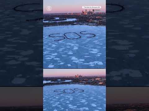 Protesters on frozen lakes in Minneapolis broadcast message of distress to the world #shorts