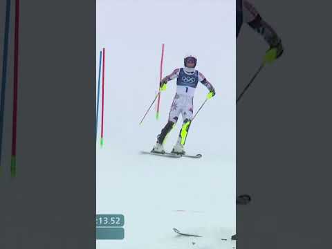 Gold medal drama in men’s slalom 😯