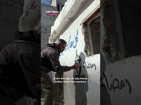 Palestinian artist paints Ramadan joy on the ruins of Gaza camp