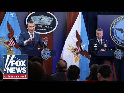 Hegseth and Gen. Caine provide Epic Fury update from the Pentagon