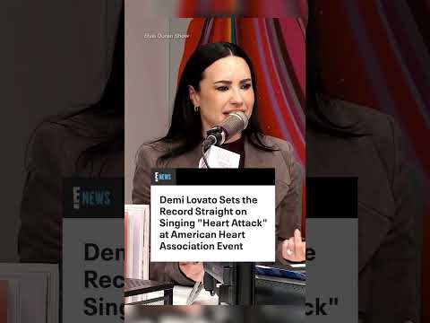 Demi Lovato shares why she sang “Heart Attack” at charity event for the American Heart Association.