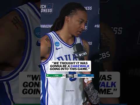 Duke Forward Maliq Brown told our Tracy Wolfson at halftime: “we thought it was gonna be a cakewalk”