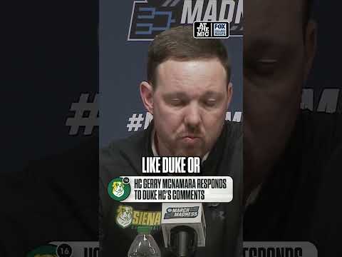 Siena HC commends his players ๐ #MarchMadness #CBB #Siena #Duke