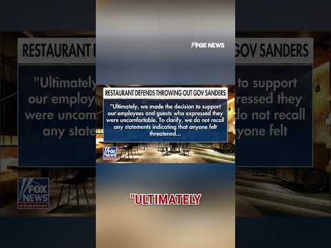 Sarah Huckabee Sanders kicked out of Arkansas restaurant #shorts