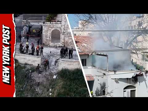 Drone Footage of Iranian Missile Damage in Jerusalem