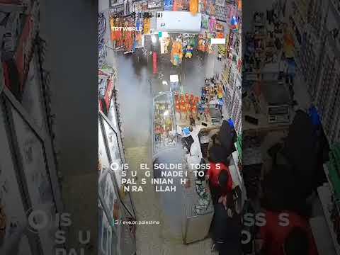 Israeli soldier tosses stun grenade into Palestinian shop in Ramallah