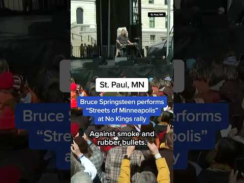 Bruce Springsteen performs “Streets of Minneapolis” at No Kings rally