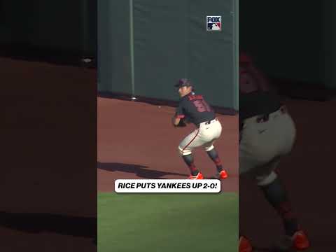 Ben Rice doubles off the wall and scores two for the Yanks 😤 #baseball #yankees #mlb