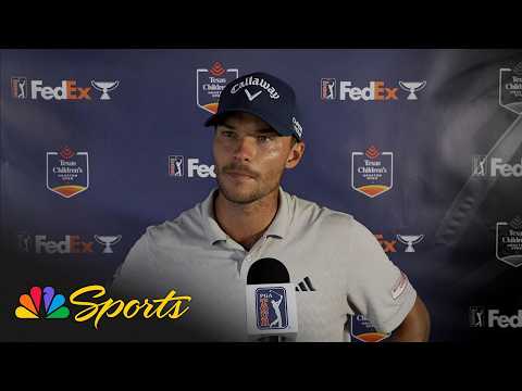 Nicolai Hojgaard gives Gary Woodland his flowers for Houston Open win | Golf on NBC Sports