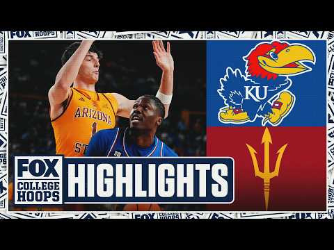 No. 14 Kansas Jayhawks vs. Arizona State Sun Devils Highlights 🏀 FOX College Hoops