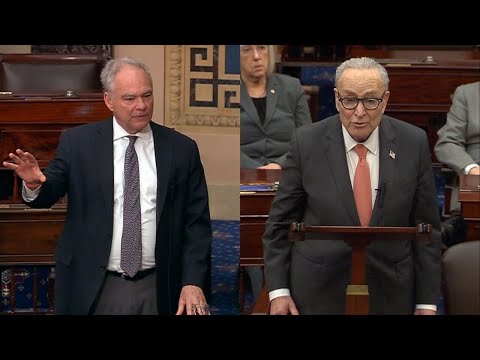 Watch: Kaine, Schumer urge senators to vote for war powers resolution amid Iran conflict