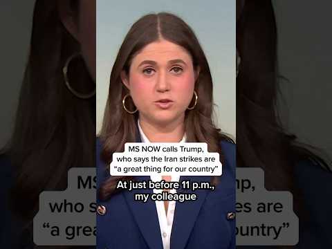 MS NOW calls Trump, who says the Iran strikes are ‘a great thing for our country’