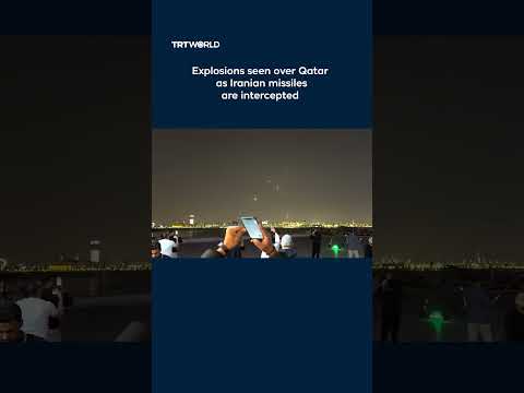 Explosions seen over Qatar