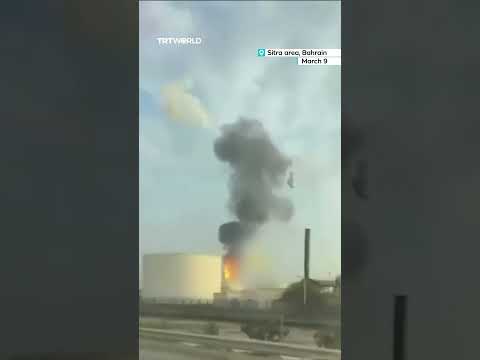 Thick smoke rises from Bahrain’s largest oil refinery after Iranian drone attack