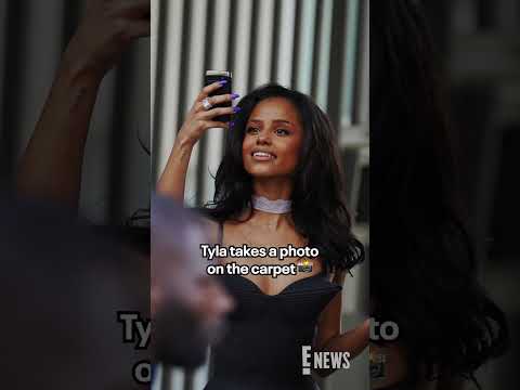 Tyla wants to remember this moment. She snaps a pic outside of the Jean Paul Gaultier show in Paris.
