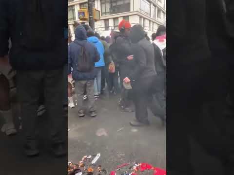 Devices hurled at Gracie Mansion protest #shorts