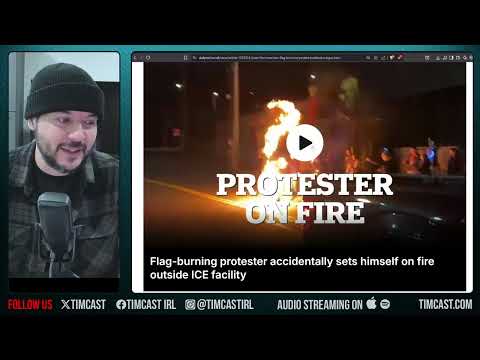 Leftist Sets Himself ON FIRE Protesting Ice