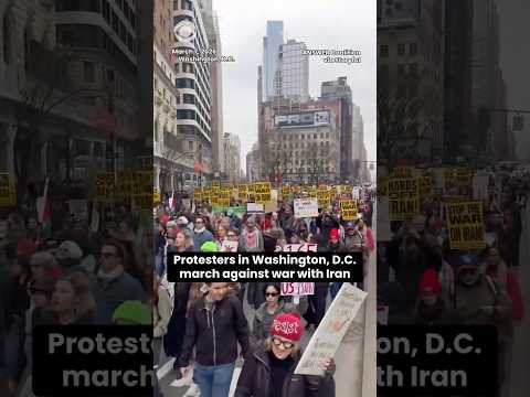 Protesters in D.C. resist escalating U.S.-Israeli war with Iran #shorts