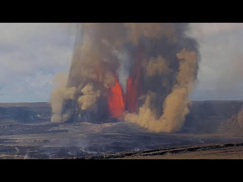 Watch: Hawaii’s Kilauea volcano erupts, sending glassy fragments, ash into the air