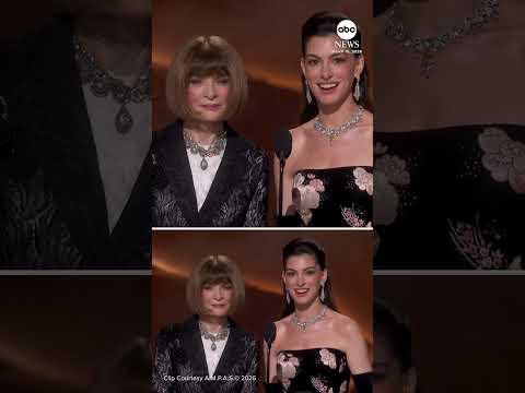 Anne Hathaway and Anna Wintour have ‘Devil Wears Prada’ moment at 2026 Oscars