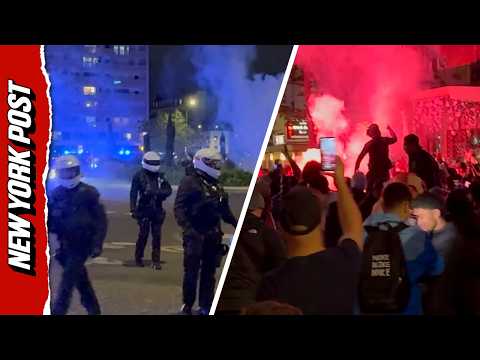 Riot Police Face Off With PSG Fans as Paris Explodes After Semi-Final Clash