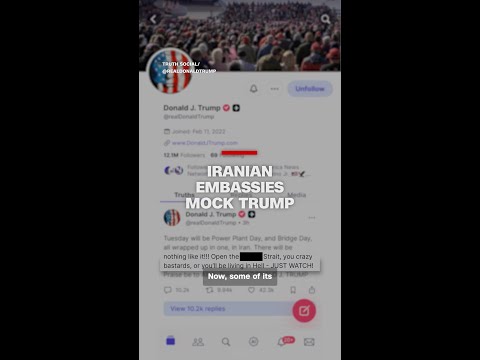 Iranian embassies mock Trump