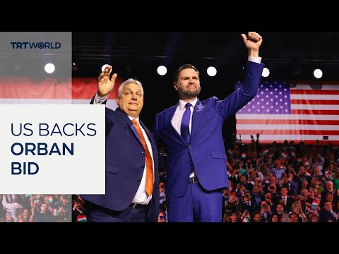 JD Vance in Budapest backing PM Viktor Orban’s re-election bid