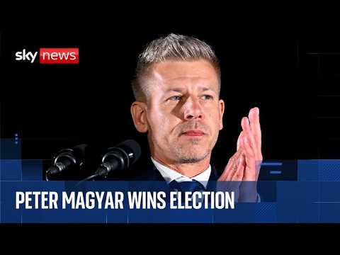 Hungary’s new Prime Minister-elect speaks after beating Viktor Orban