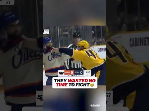 When Nurse and McCarron wasted no time after the face-off #nhl #fighting