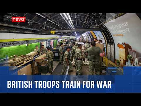 British troops train for war with Russia from the London Underground