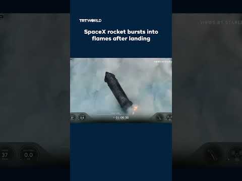 SpaceX rocket bursts into flames after Indian Ocean landing