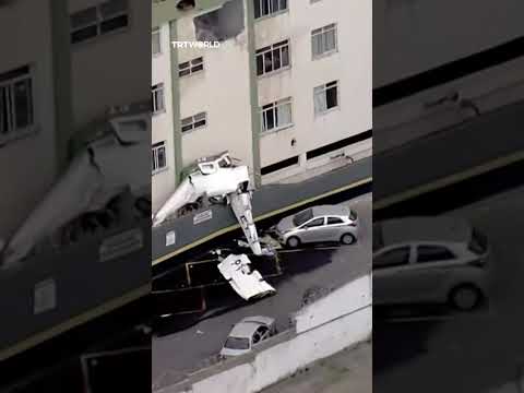 Small plane crashes into building in Brazil, leaving at least two dead