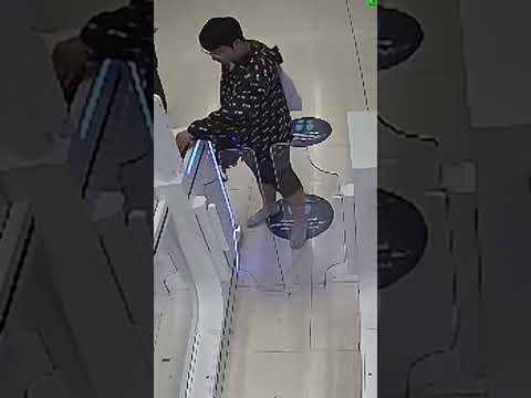 Raging passenger arrested for kicking, damaging passport scanner after it blocked him in #shorts