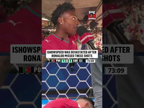 Ronaldo with two golden chances and @IShowSpeed couldn’t believe he didn’t score