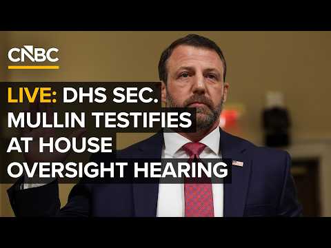 LIVE: DHS Secretary Markwayne Mullin testifies before House panel at oversight hearing — 6/25/2026