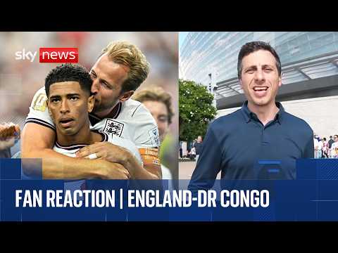 England fans react to World Cup knockout match against DR Congo
