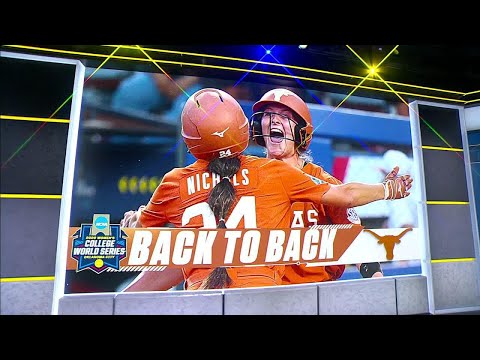 Texas completes sweep over Texas Tech to win back-to-back WCWS ๐ | SC with SVP