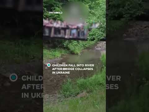 Wooden bridge collapses beneath children during excursion