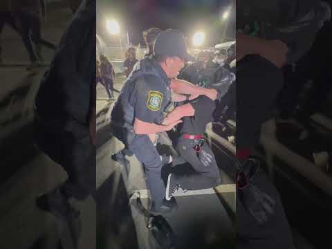 Unhinged Anti-ICE Protesters Pushed to the Ground and Arrested After Refusing To Move #shorts