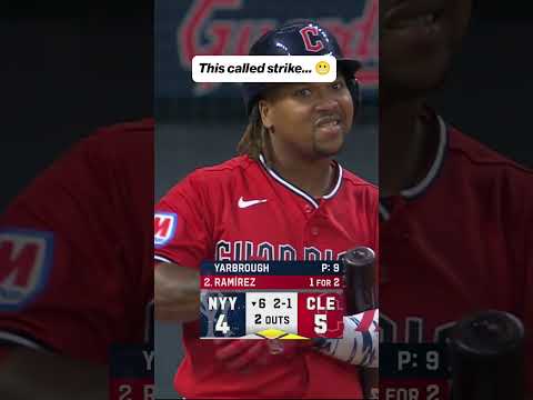 Oof… This called strike against José Ramírez #MLB #STRIKEOUT