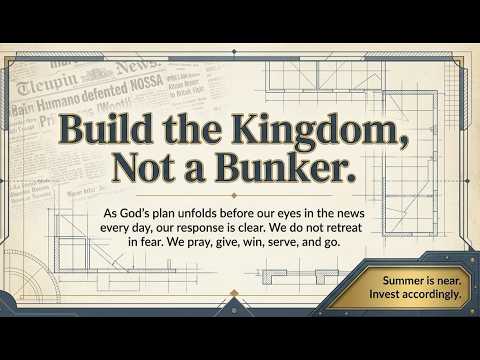 BUILD THE KINGDOM–NOT A BUNKER