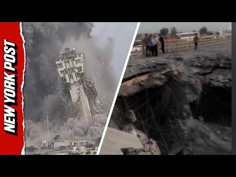 Explosive Footage Shows US Strike Toppling Iran Navy Control Tower