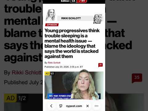 Young progressives think trouble sleeping is a mental health issue #shorts