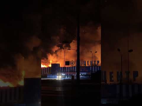 Ukraine Hardware Store Engulfed in Flames After Devastating Russian Drone Attack #shorts